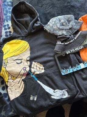 Ripndip Hoodie Bundle 2 Hoodies 2 Hats Streetwear Skate Lot